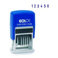 Мини-нумератор COLOP "S126" 6-ти разрядный, 3,8 мм, синий