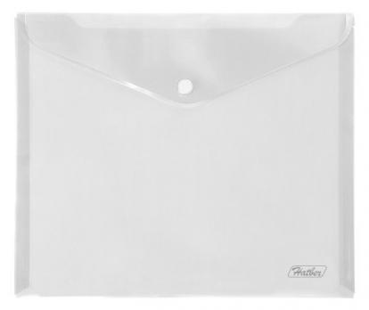 Папка-конверт пластиковая "Hatber", А5, 180мкм, на кнопке, матовая