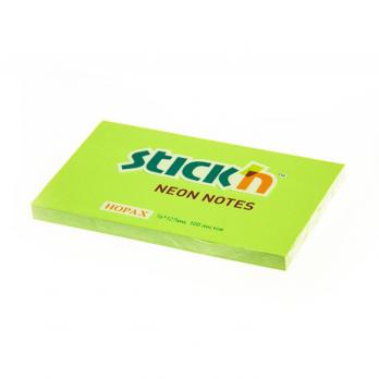 Клейкие листики STICK`N 76 х 101 мм, зеленые, 100 листов