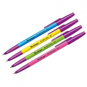 Ручка шариковая BERLINGO "W-219 Color" 0,7 мм, синяя