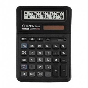 Калькулятор 16 разрядов, 14.3х19.2см, черный 