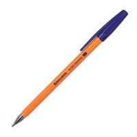 Ручка шариковая "Brauberg M-500", 0,7мм, синяя, оранжевый корпус
