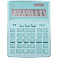 Калькулятор настольный "Citizen", SDC-444XRGNE, 12-разрядный, 155x204x33мм, бирюзовый
