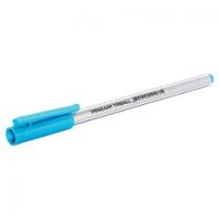 Ручка шариковая "Pensan Triball", 1,0мм, голубая, трехгранный серебристый корпус