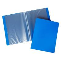 Папка пластиковая "Hatber", А4, 500мкм, 10 вкладышей, 9мм, серия "Line - Синяя"