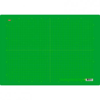 Доска пластиковая для лепки "Hatber", А3, серия "В клеточку - Зелёная"
