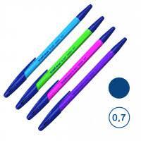 Ручка шариковая Оптима синий стержень 0,7мм на масляной основе, NEON
