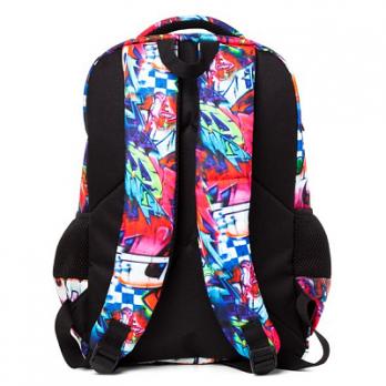 Рюкзак "Hatber", 30x41x15см, полиэстер, 2 отделения, 3 кармана, серия "Basic Style - Graffiti"