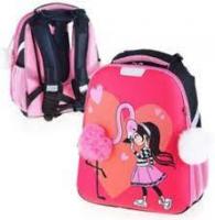 Рюкзак каркасный "Девочка и фламинго"  формованный из полимеров, материал: нейлон, полиэстер,