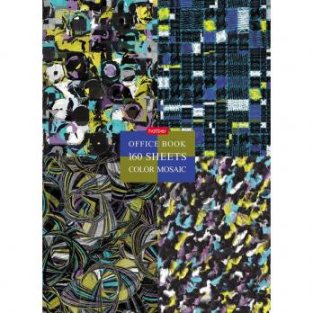 Бизнес-блокнот "Hatber", 160л, А4, клетка, ламинация, твёрдый переплёт, серия "Color Mosaic"