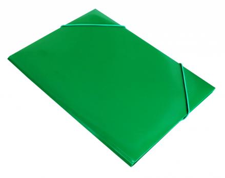 Папка с резинкой А4, 0,50мм, зеленая, пластик Bindermax