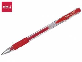 Ручка гелевая DELI "6600" 0,5 мм, красная