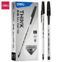 Ручка шариковая DELI "Think", 0,7 мм, черная