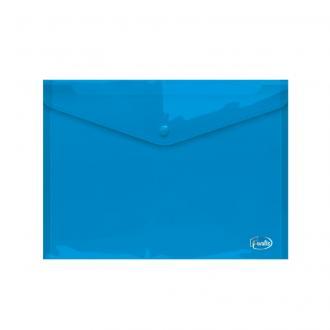 Папка-конверт на кнопке, А4, 0,16 мм, ПП, синий, Forofis