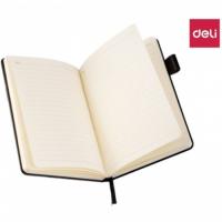 Ежедневник недатированный Deli А5, 360 страниц, кожзам, черный_1