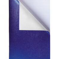 Тетрадь "Hatber", 96л, А4, клетка, обложка бумвинил, на скобе, серия "Metallic - Синяя"