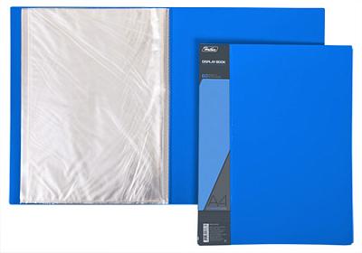 Папка пластиковая "Hatber", А4, 600мкм, 60 вкладышей, 21мм, серия "Standard - Синяя"