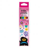 Карандаши "Hatber Eco", 6 цветов, серия "Мечты принцессы", в картонной упаковке