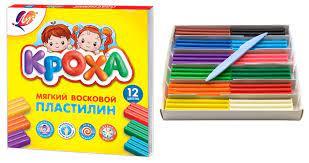 Пластилин 12цв. (Луч) Кроха мягкий (23С 1484-08)