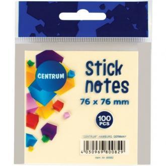 Клейкие листки 76х76мм, 100л., слоновая кость, Centrum