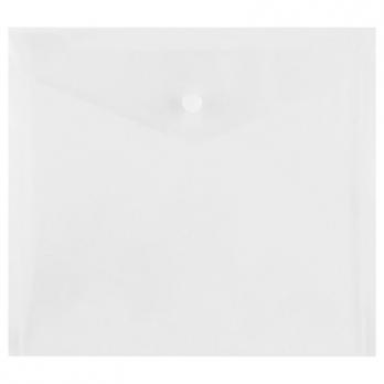 Папка-конверт на кнопке СТАММ, А5+, 150 мкм, прозрачная