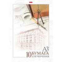 Набор бумаги для черчения "Hatber", 10л, А3, 190гр/м2, в папке, серия "Архитектура"