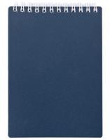 Блокнот "Hatber", 80л, А7, клетка, пластиковая обложка, на гребне, серия "Metallic Тёмно-синий"