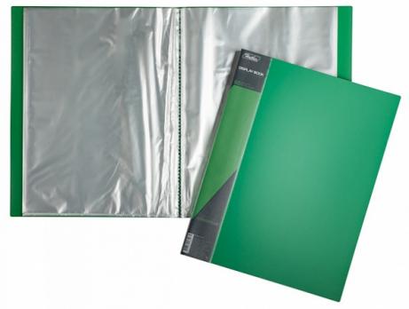 Папка пластиковая "Hatber", А4, 60 вкладышей, 600мкм, корешок 21мм, серия "Standard - Зелёная"