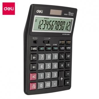 Калькулятор настольный DELI "39203" 12 разрядный, 198х142х41 мм, черный