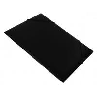 Папка на резинке Бюрократ, А4 пластиковая, 500 мкм, корешок 30 мм, черная
